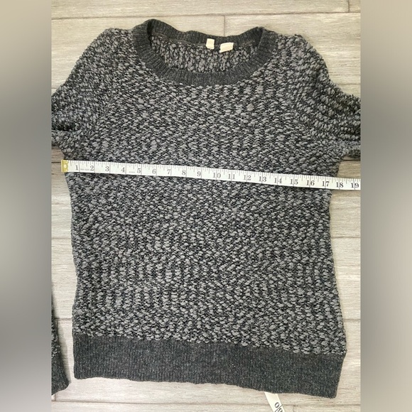 Anthropologie Moth Charcoal Gray Crew Neck Pullover Sweater Sz Medium - Picture 6 of 9